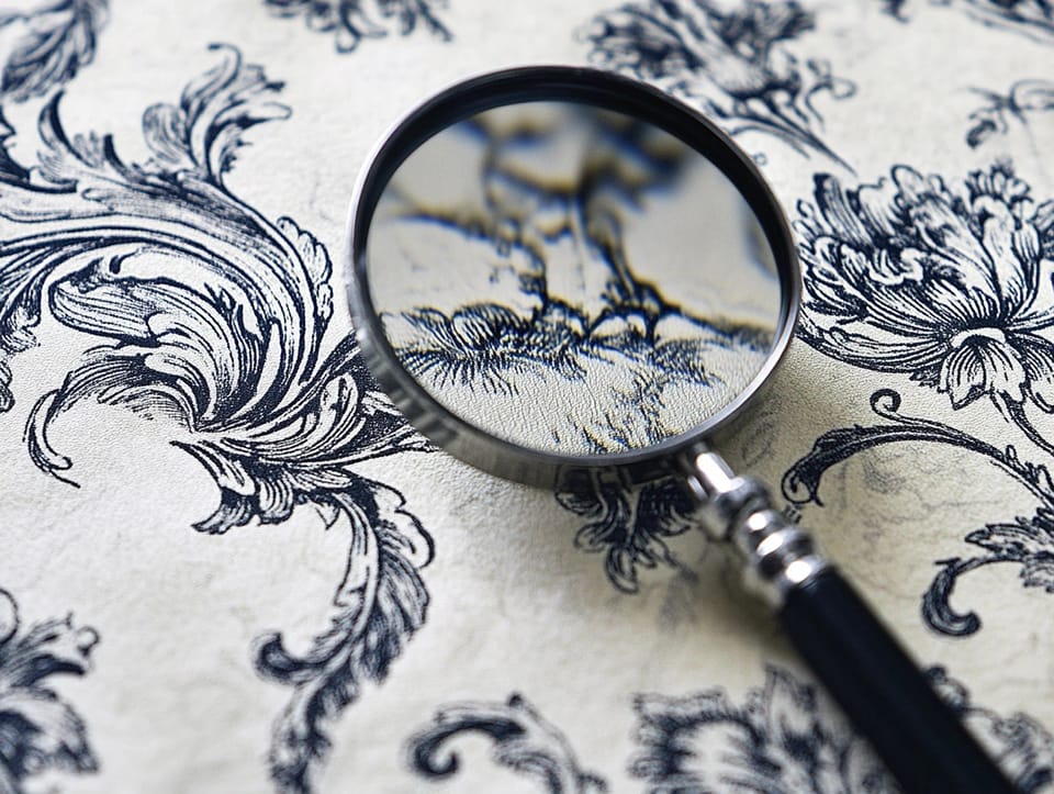 Quality control inspection of commercial wallpaper with color calibration equipment