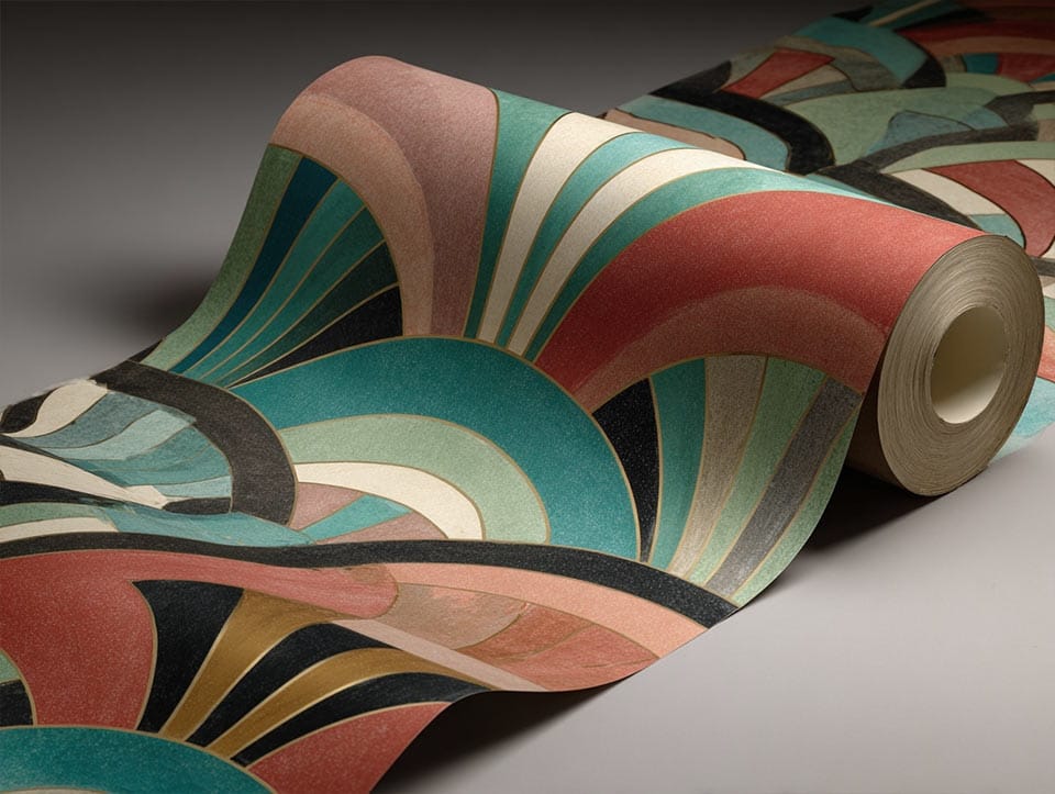 A geometric Art Deco wallpaper pattern