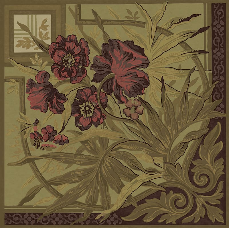A discontinued wallpaper pattern recreated by Fine Print, after