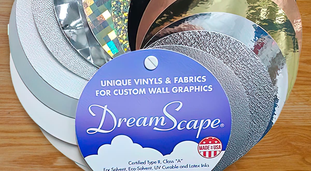 Selecting a wallpaper substrate from material swatches