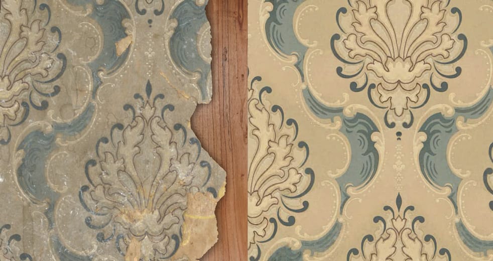 Retouching dust, tears and stains out of a scanned wallpaper file