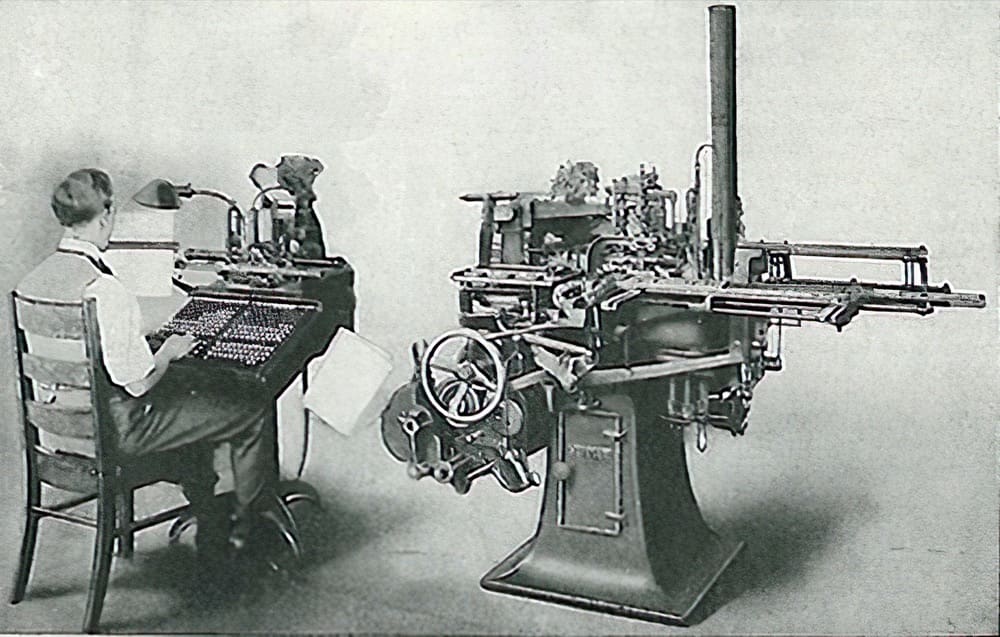Linotype & Monotype in 1886-1889
