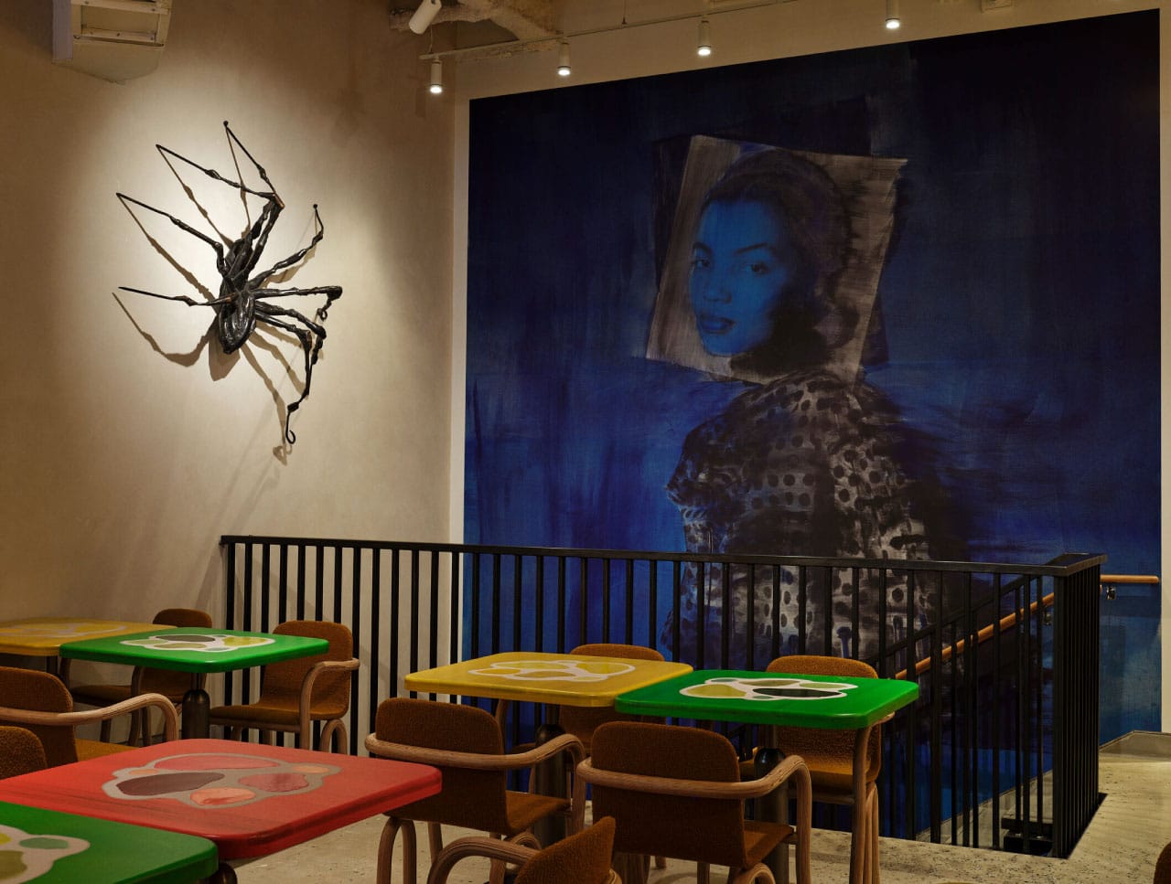 Photo of Custom Wallpaper Printing for a SoHo Restaurant: A Feature Wall at Manuela
