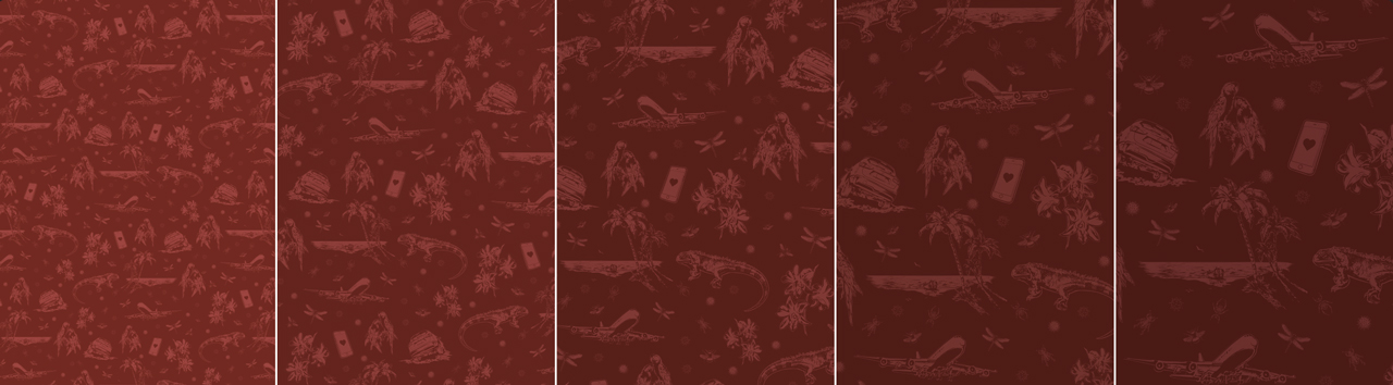 series of color options for the pattern