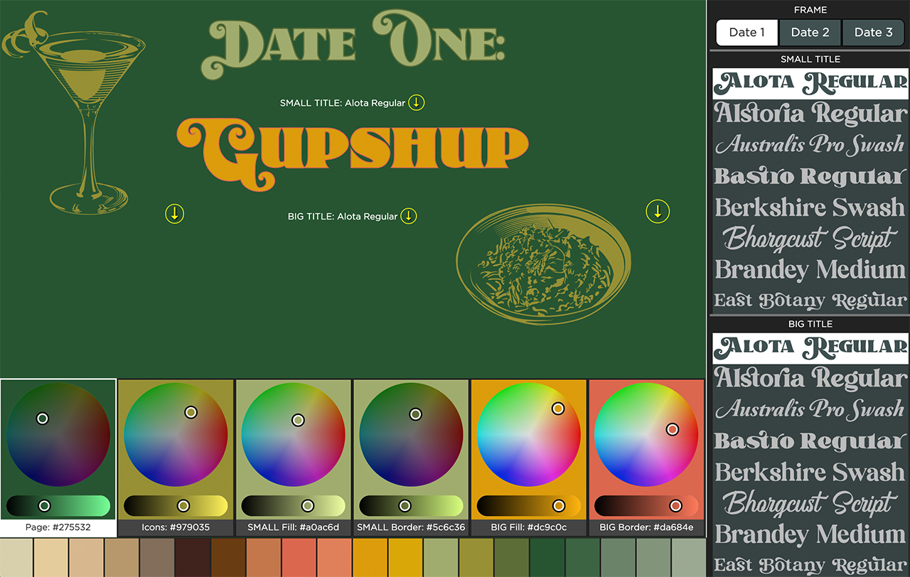 Micro application for colors and typography