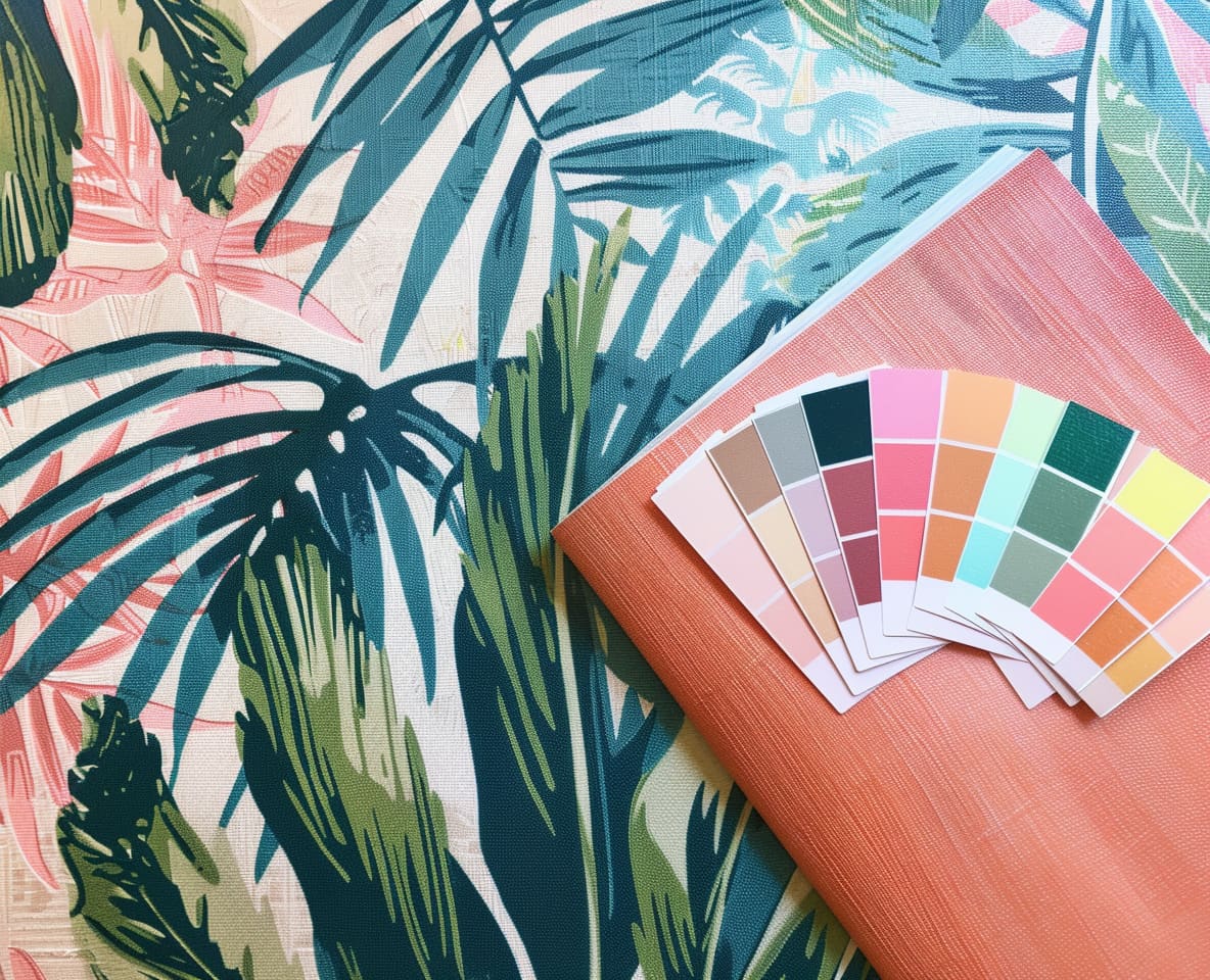 Paint and Pantone color books used for matching