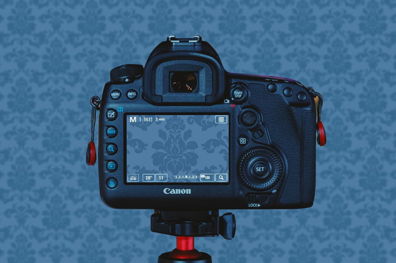 Digital Camera Shooting a Wallpaper Pattern