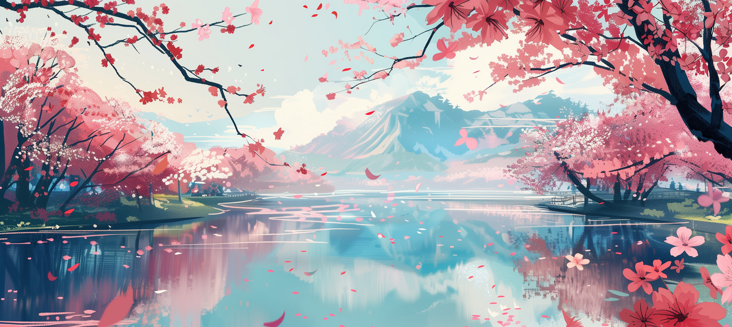 Elegant Cherry Blossom Wallpaper for a Serene Home