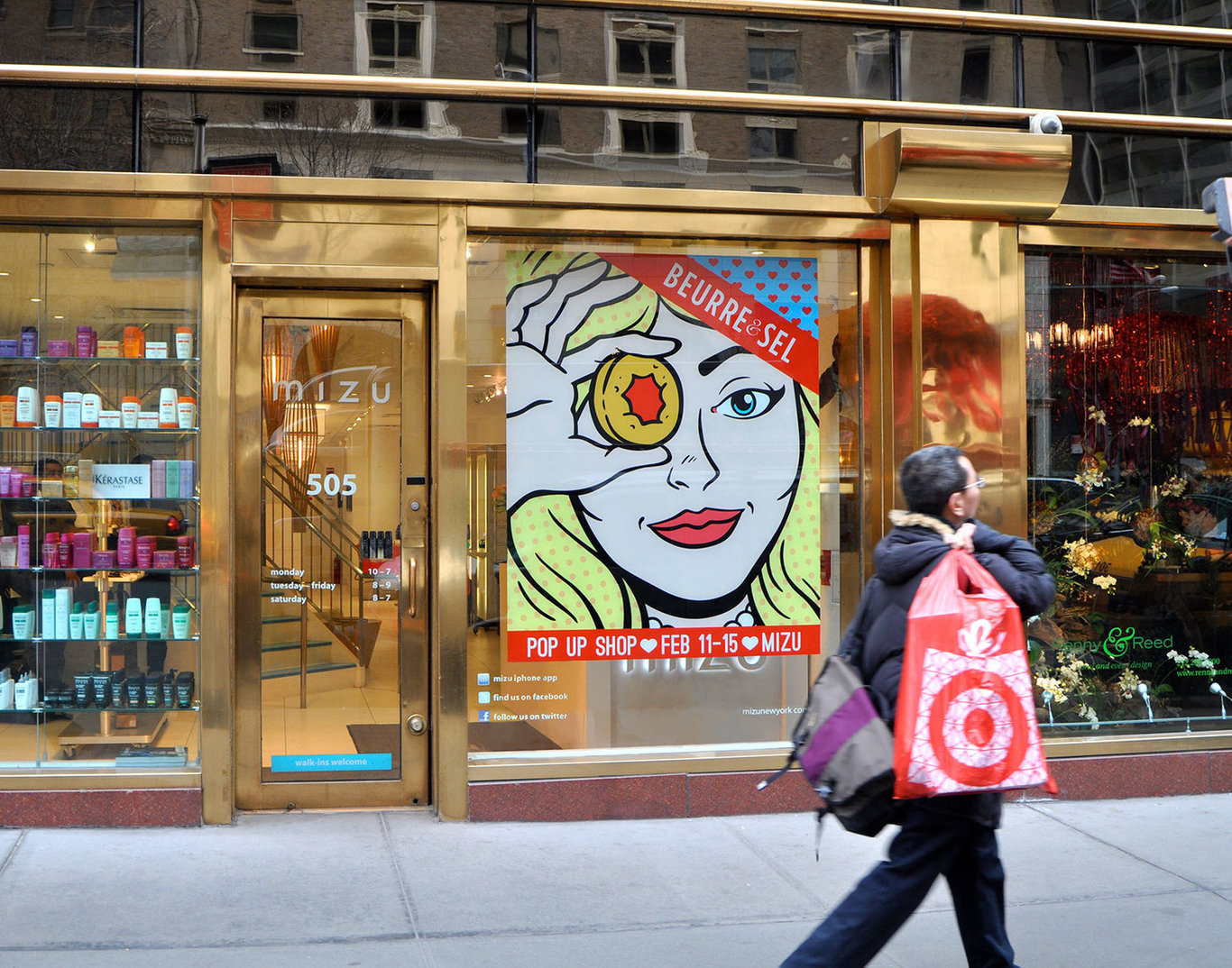 Retail Vinyl Window Display for Cookie Bar NYC Fine Print NYC